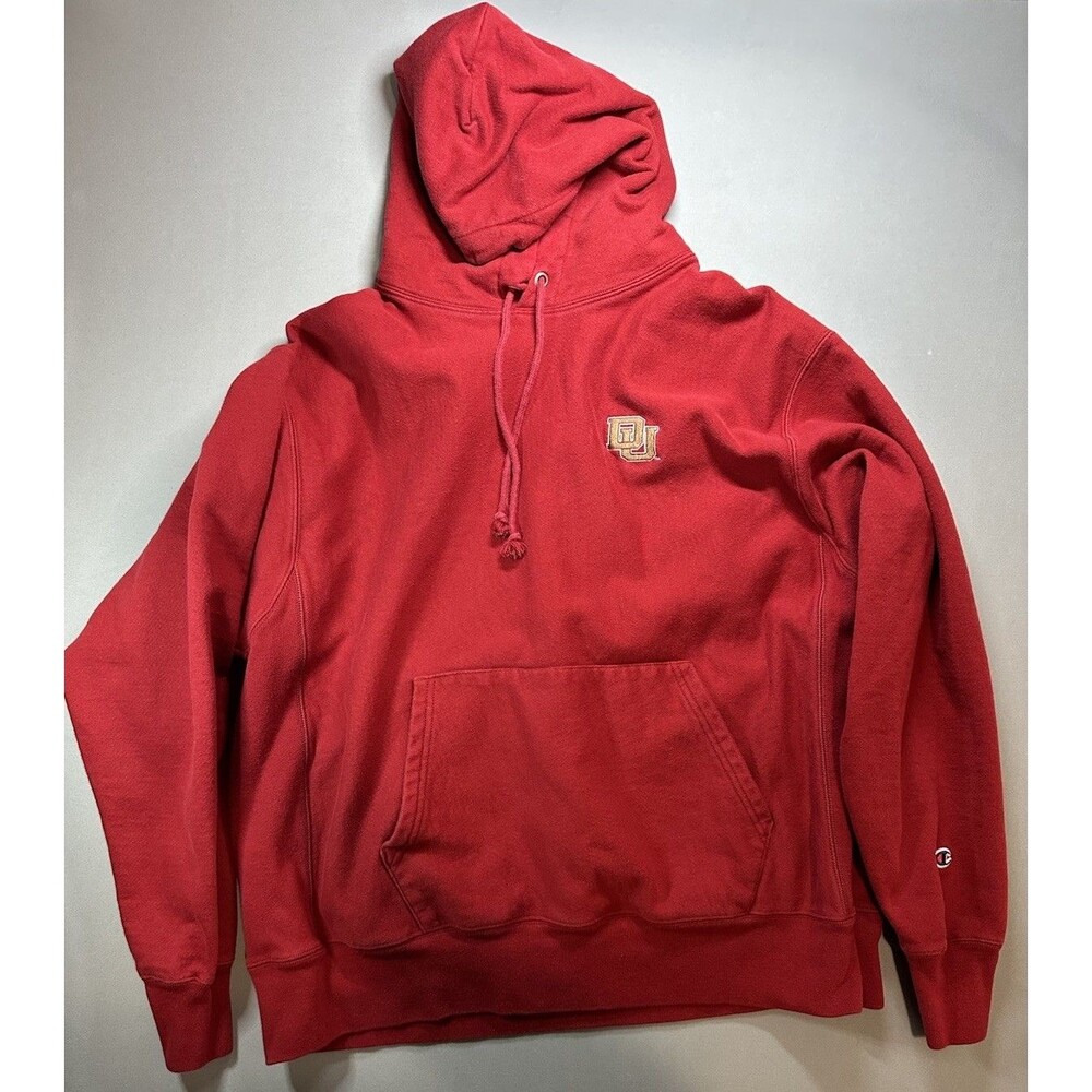 Champion Reverse Weave University of Denver Pioneers Red Hoodie XL